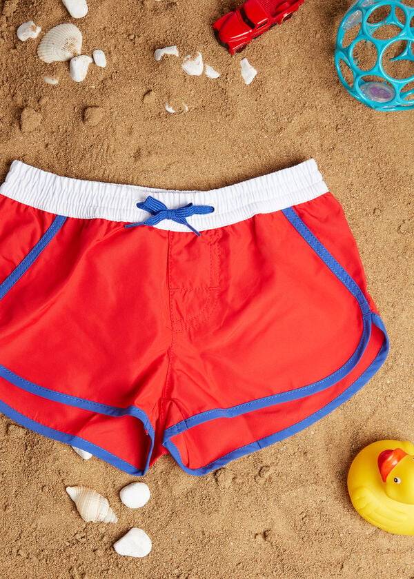 trajes de baño ecológicos venice de calzedonia para niños en color rojo