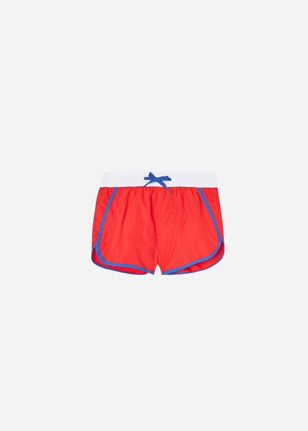 trajes de baño ecológicos venice de calzedonia para niños en color rojo