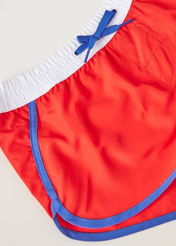 trajes de baño ecológicos venice de calzedonia para niños en color rojo
