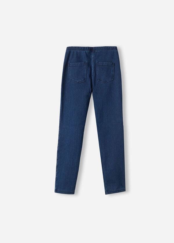 leggings vaqueros térmicos calzedonia para niños en azul