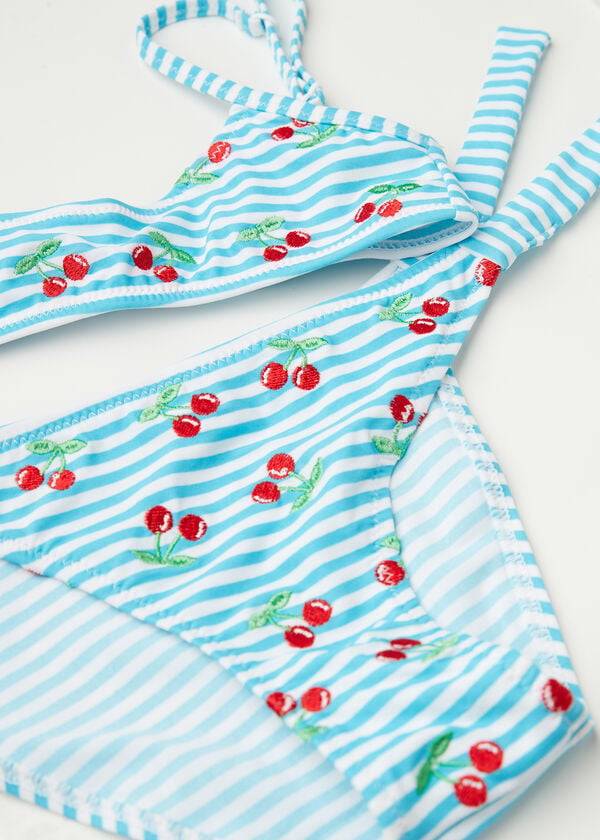 trajes de baño de dos piezas ariel cherry de calzedonia para niños en azul