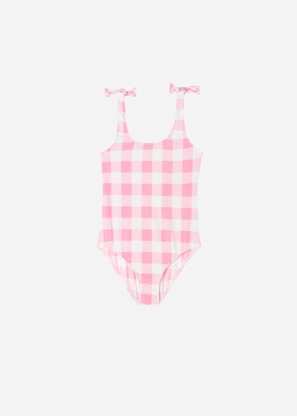 trajes de baño calzedonia one piece lione para niños color rosa