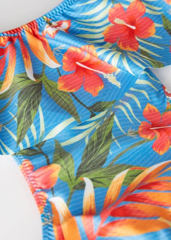 trajes de baño de una pieza maui de calzedonia para niños en color verde