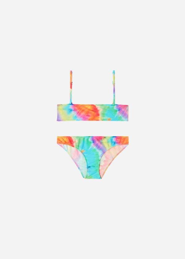trajes de baño de dos piezas orlando para niños de calzedonia multicolor