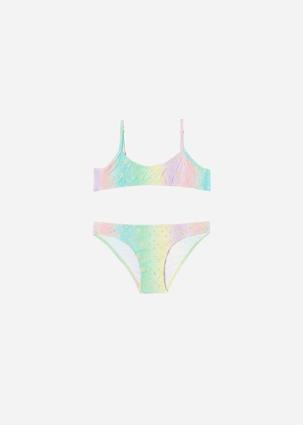 trajes de baño de dos piezas para niños de calzedonia color verde panamá