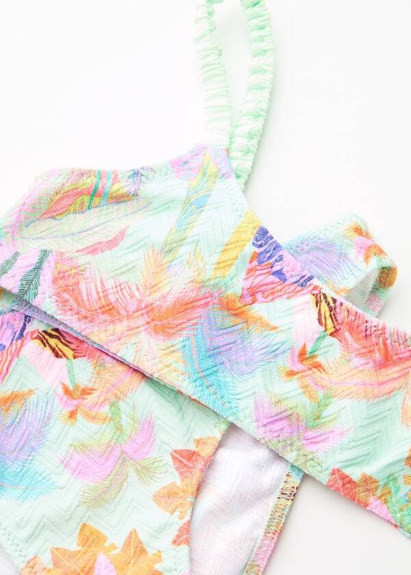trajes de baño de dos piezas tahití de calzedonia para niños color verde