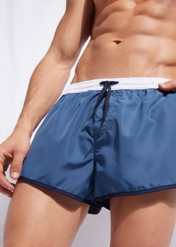bañador azulblanco calzedonia venice beach para hombre