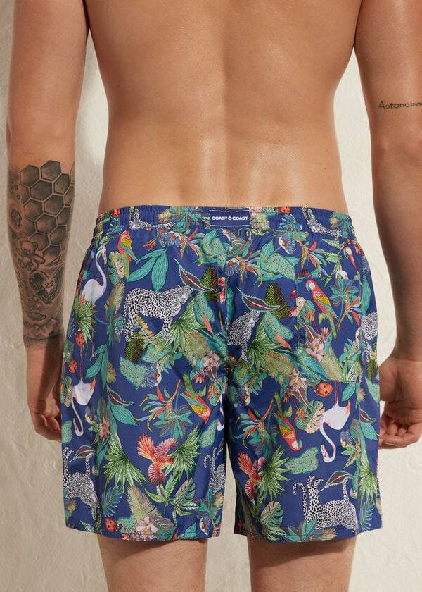 bañador calzedonia formentera para hombre color verde y azul