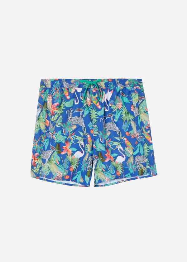 bañador calzedonia formentera para hombre color verde y azul