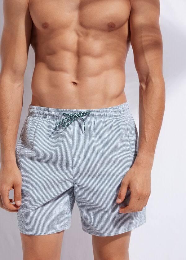 bañador calzedonia formentera para hombre color verde y blanco
