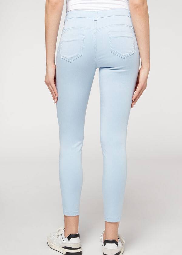 vaqueros beige calzedonia eco light push up denim para mujer