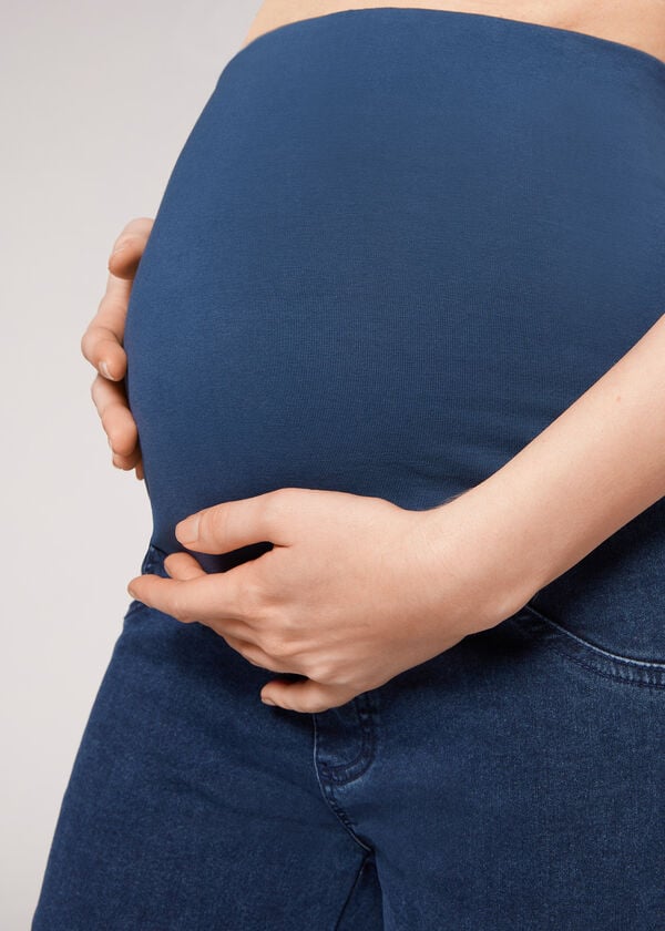 vaqueros premamá calzedonia para mujer color azul