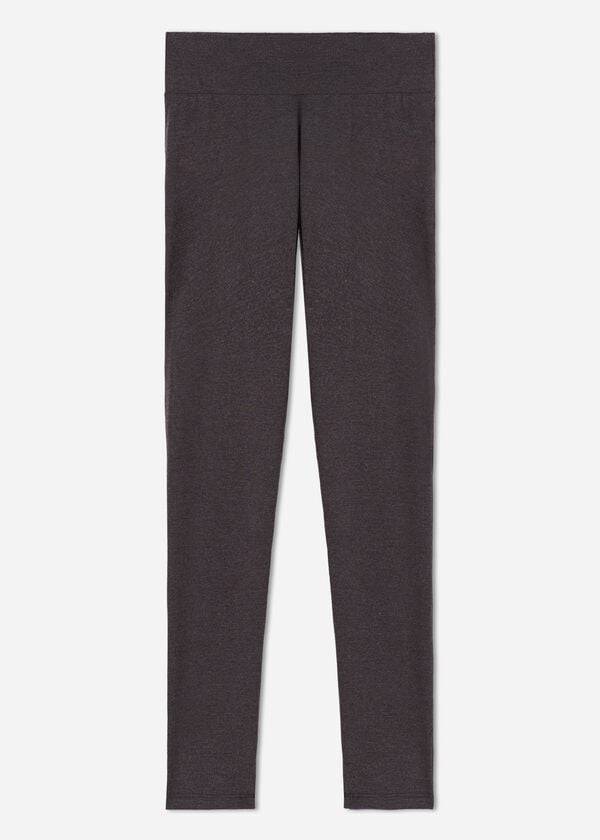 leggings de algodón calzedonia para mujer color gris