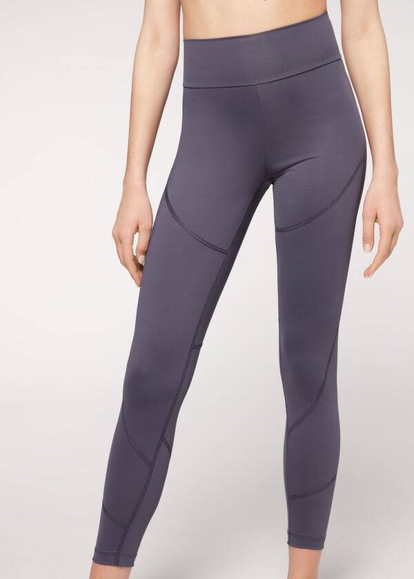 leggings deportivos calzedonia performance para mujer color azul marino