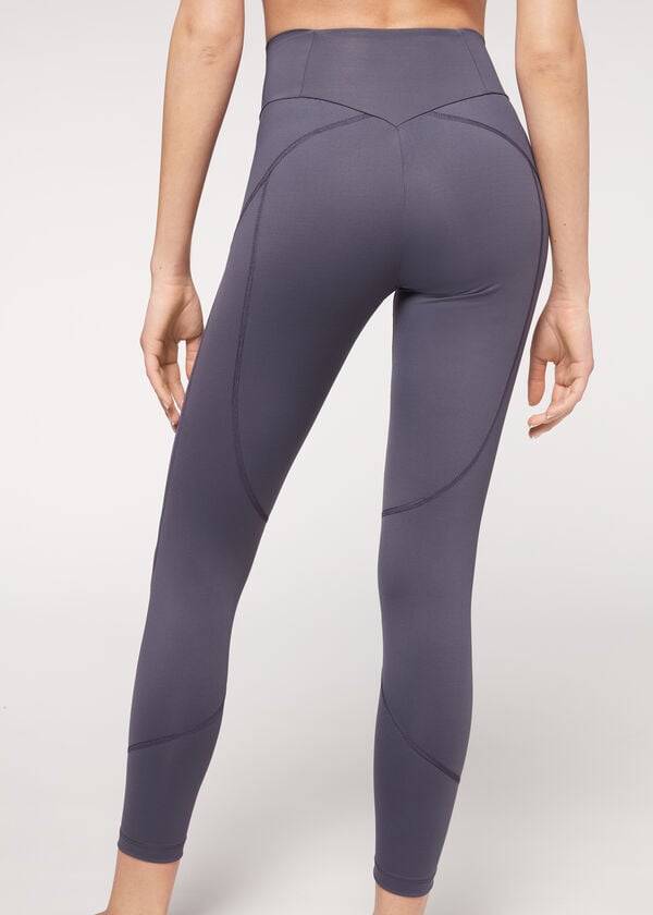 leggings deportivos calzedonia performance para mujer color azul marino