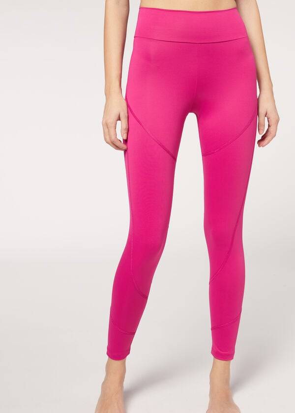 leggings deportivos de rendimiento rosa de calzedonia para mujer