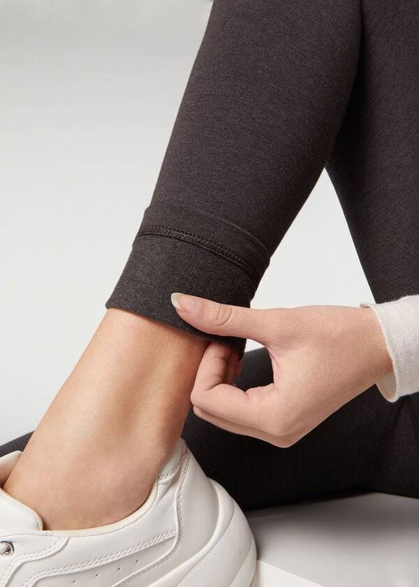 leggings térmicos grises calzedonia para mujer