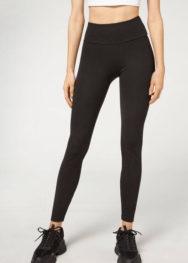 leggings calzedonia total shaper para mujer color negro