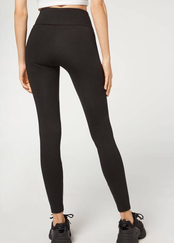 leggings calzedonia total shaper para mujer color negro