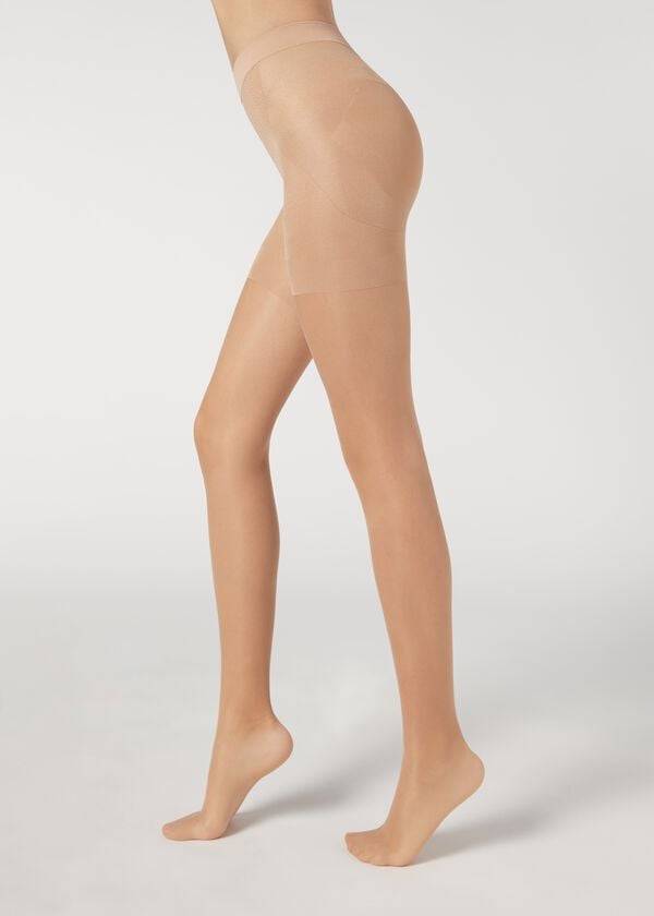 calzedonia 15 denier total shaper sheer - mallas para mujer color beige