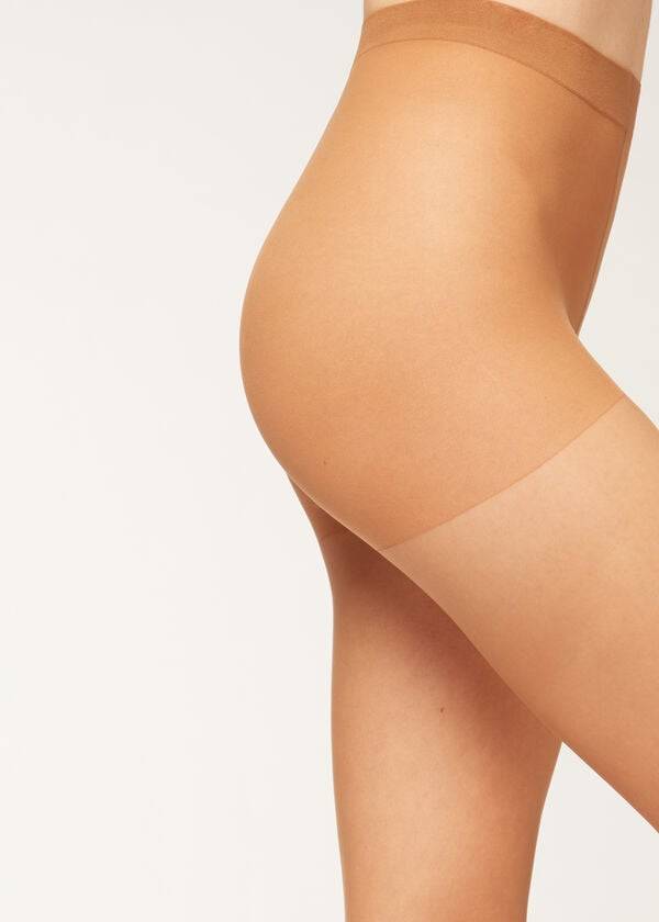 medias transparentes mate esenciales calzedonia de 20 deniers para mujer color beigemarrón
