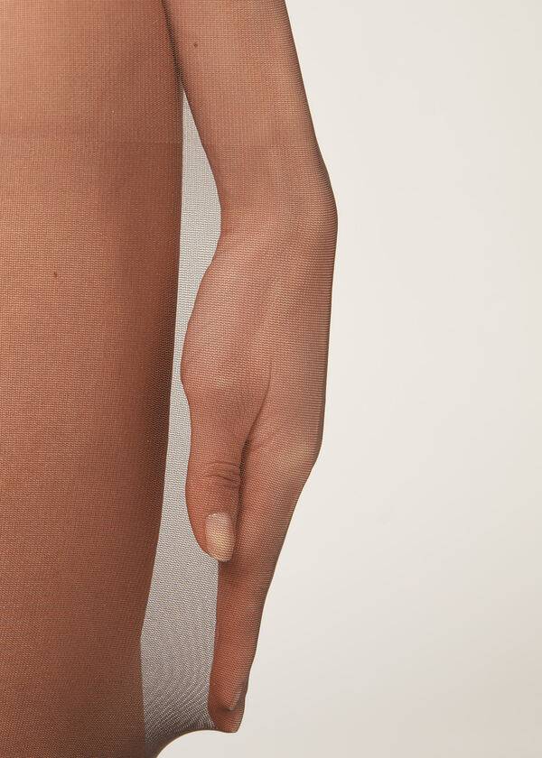 calzedonia 30 denier sheer shaping with control top mallas para mujer gris