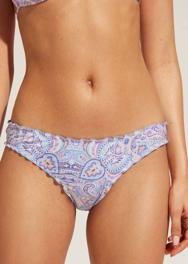 braguita de bikini azul calzedonia amalfi para mujer