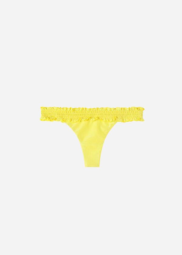 braguita de bikini brasileña formentera amarilla de calzedonia para mujer