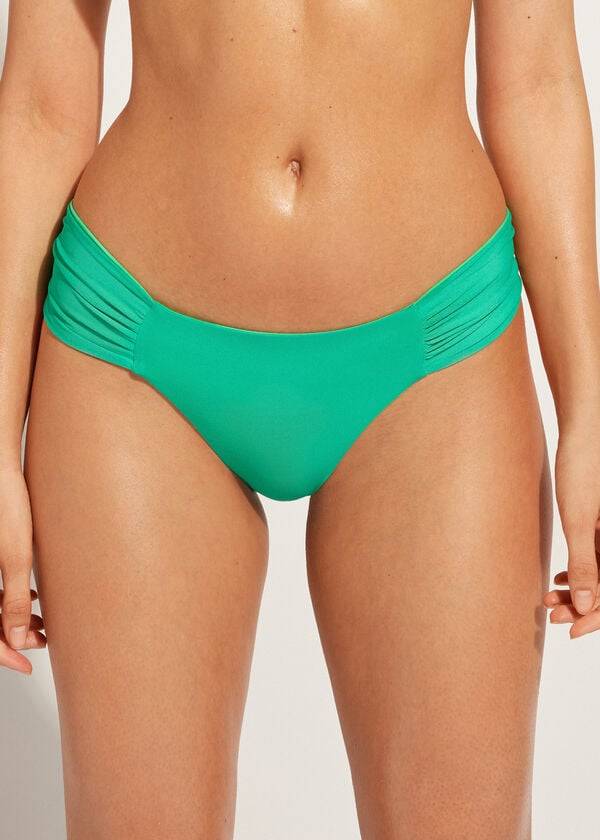 braguita de bikini brasileña ecológica de indonesia de calzedonia para mujer color verde
