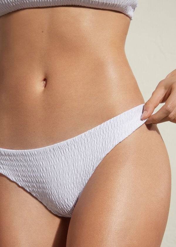 braguita de bikini brasileña calzedonia lanzarote para mujer color blanco