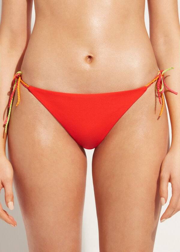 braguita de bikini brasileña berlino de calzedonia para mujer color rojo