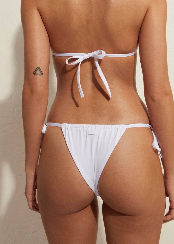 braguita de bikini brasileña ecológica de indonesia calzedonia para mujer color blanco