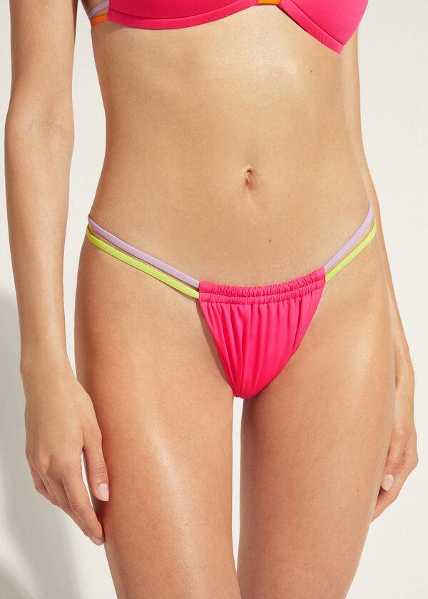 braguita de bikini brasileña calzedonia tokyo eco para mujer color rosa