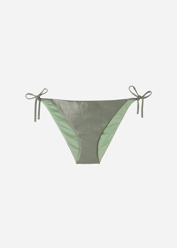 braguita de bikini para mujer calzedonia con efecto revestido en color verde antigua