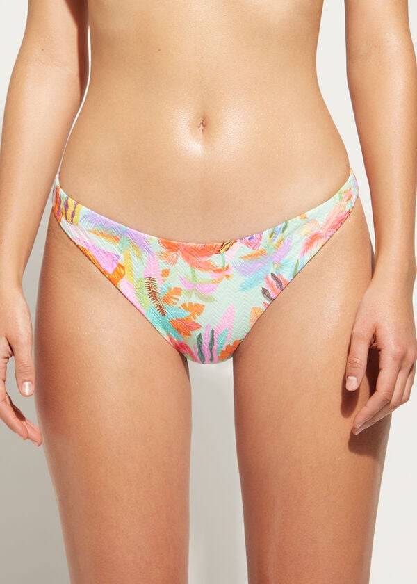 braguita de bikini calzedonia foliage tahiti para mujer color verde