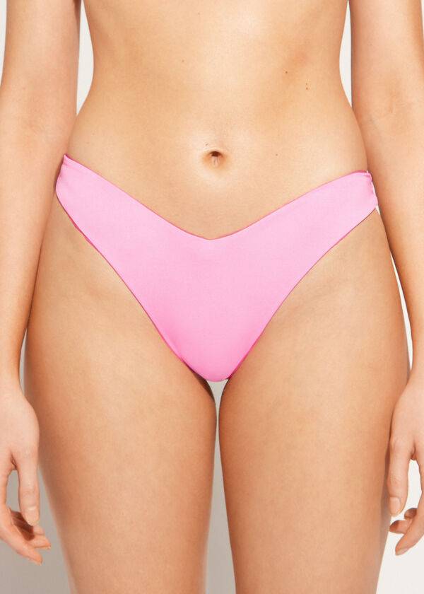 braguita de bikini brasileña de corte alto color rosa de calzedonia para mujer estilo ecológico de indonesia