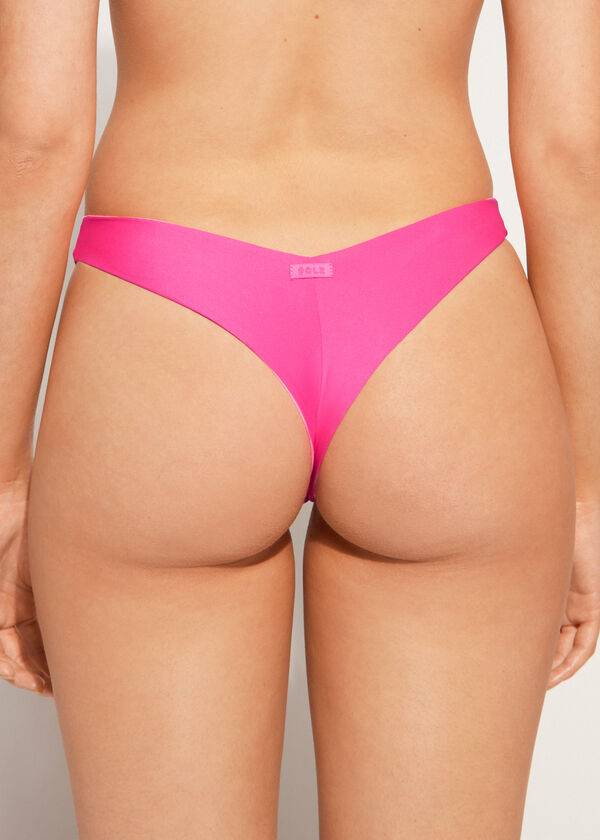 braguita de bikini brasileña de corte alto color rosa de calzedonia para mujer estilo ecológico de indonesia