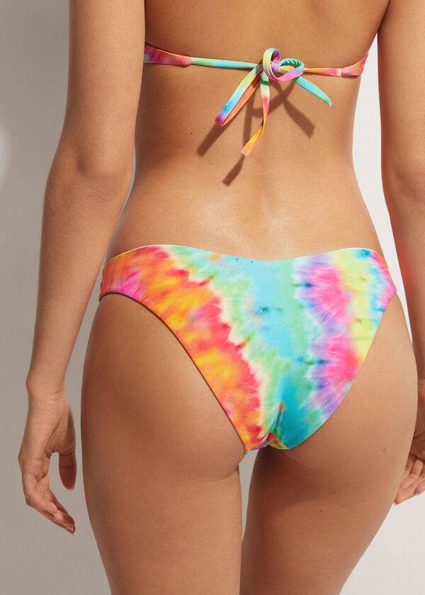 braguita de bikini multicolor de corte alto orlando de calzedonia para mujer