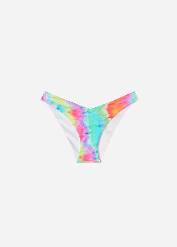 braguita de bikini multicolor de corte alto orlando de calzedonia para mujer