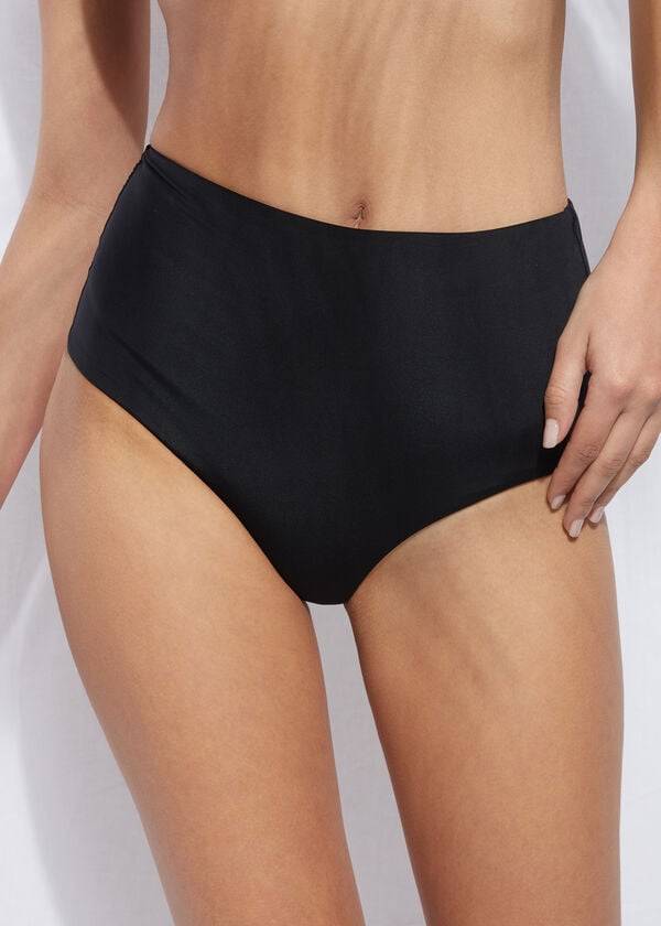 braguita de bikini negra calzedonia de cintura alta indonesia eco para mujer