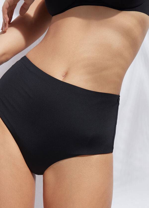 braguita de bikini negra calzedonia de cintura alta indonesia eco para mujer
