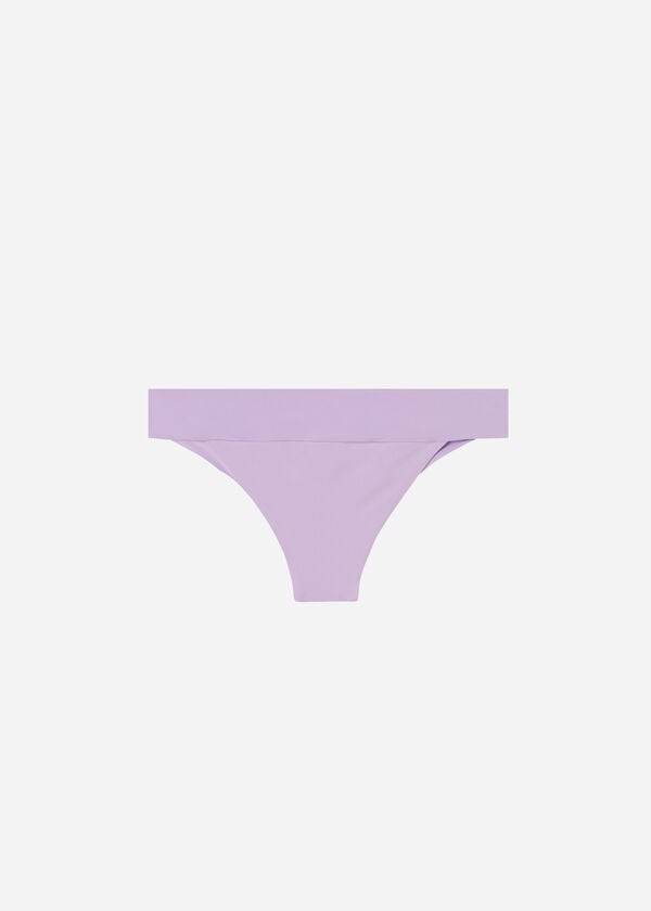 braguita de bikini brasileña de cintura alta de calzedonia para mujer color morado