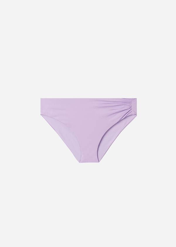 braguita de bikini ecológica de indonesia de cintura alta color morado para mujer de calzedonia