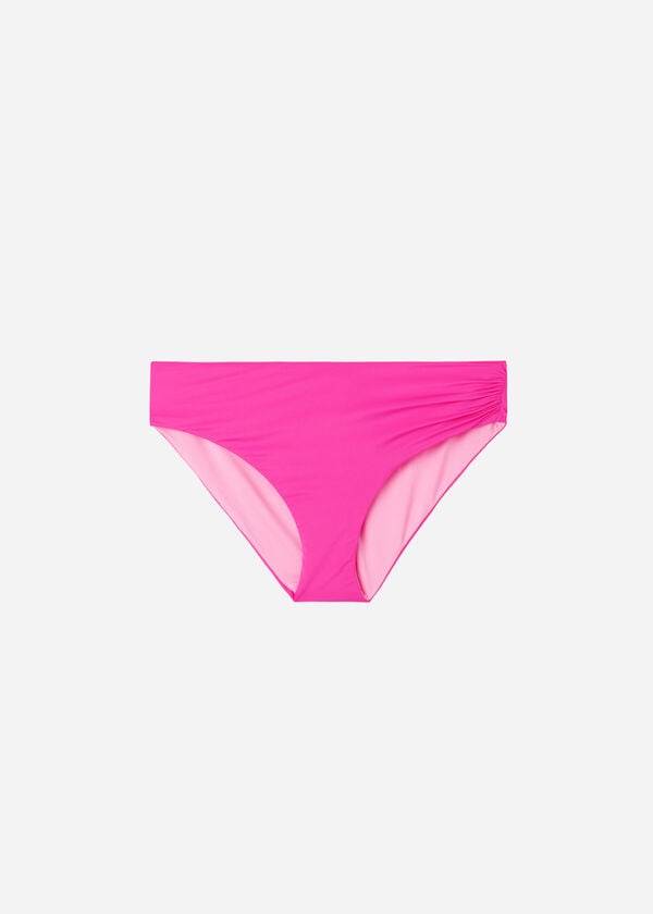 braguita de bikini ecológica de indonesia de cintura alta de calzedonia para mujer color rosa