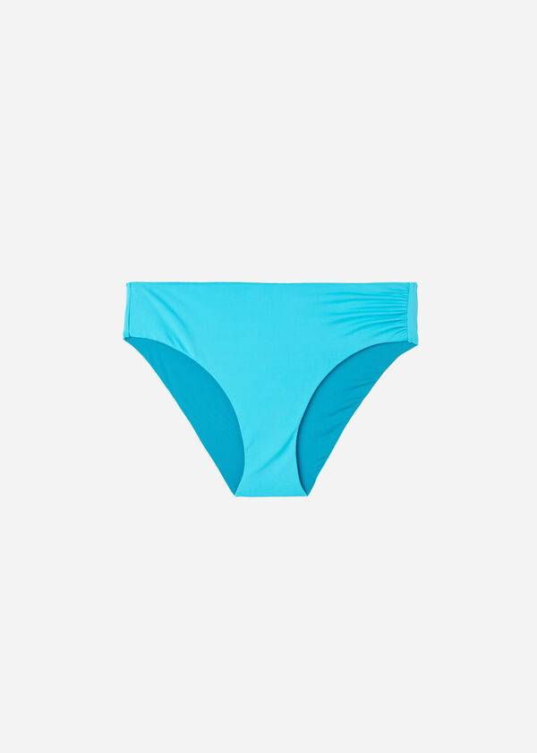 braguita de bikini ecológica de indonesia de cintura alta calzedonia para mujer color verde turquesa