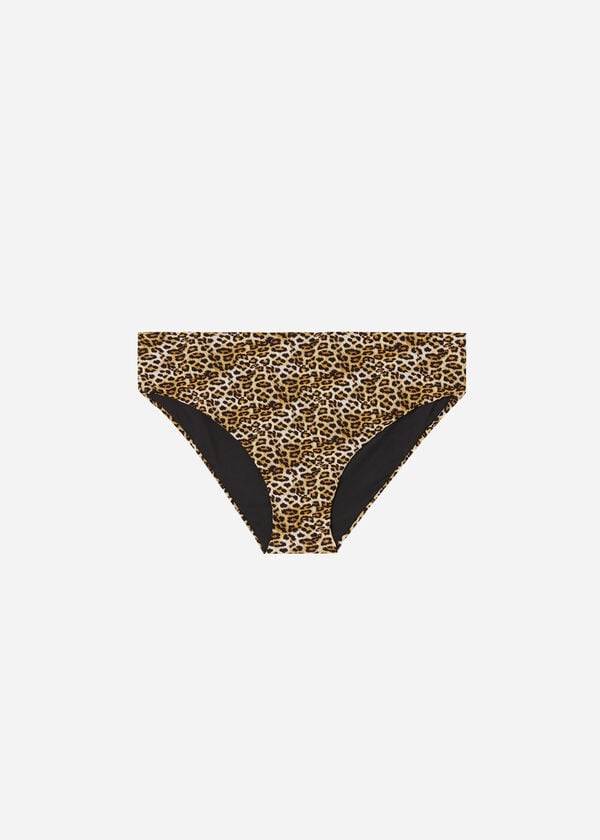 braguita de bikini de cintura alta malindi de calzedonia para mujer color marrón