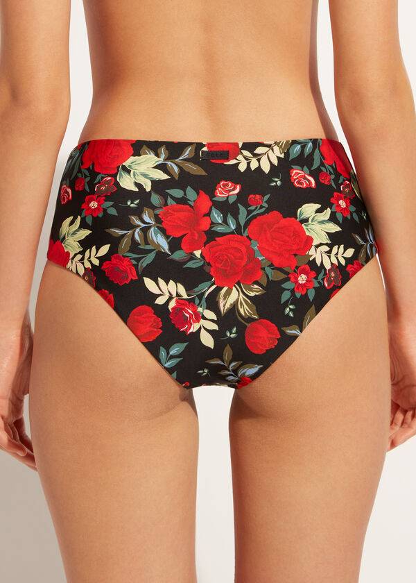 braguita de bikini reversible nizza de cintura alta de calzedonia para mujer color rosa