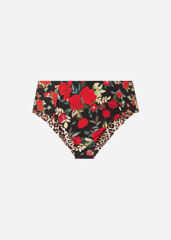 braguita de bikini reversible nizza de cintura alta de calzedonia para mujer color rosa