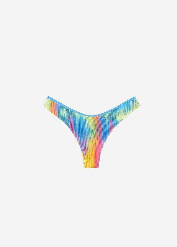 braguita de bikini brasileña de corte alto multicolor calzedonia para mujer