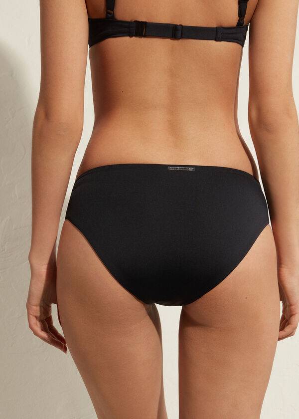 braguita de bikini indonesia de tiro alto para mujer de calzedonia color negro